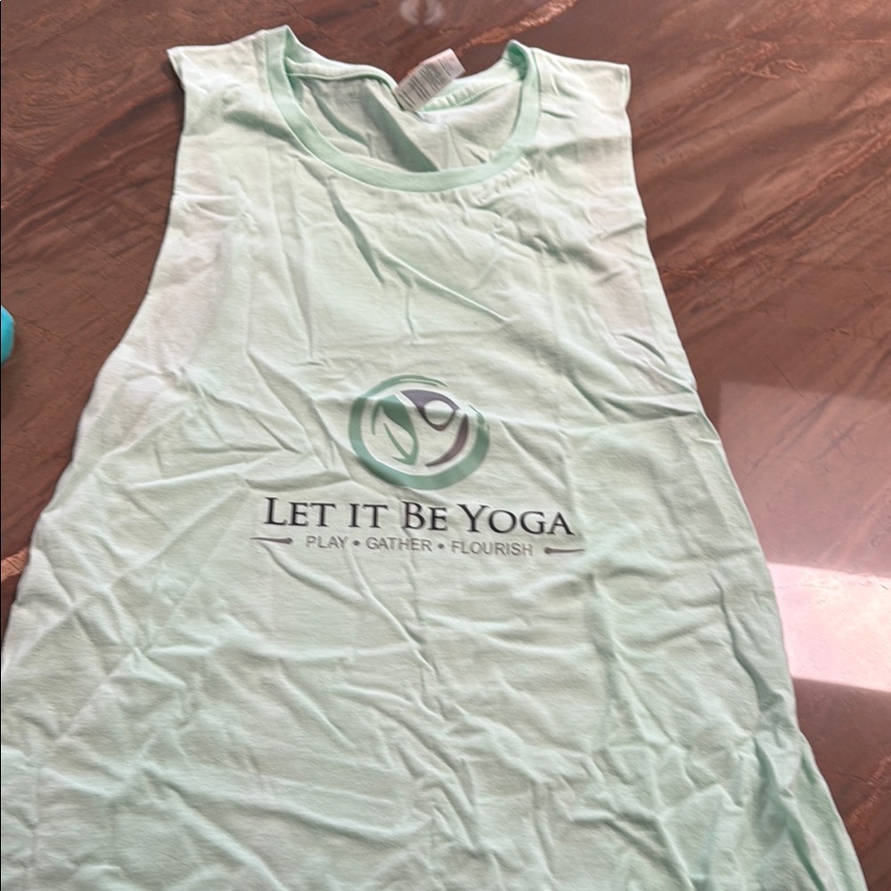 Let It Be Yoga Mint Green Tank Top